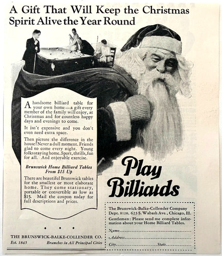 1927 brunswick billiard pool - brunswick,